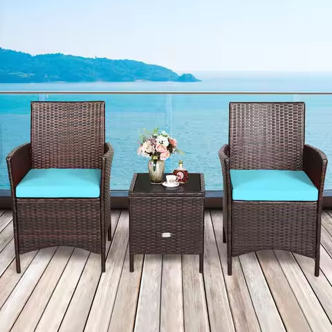 6 Piece Wicker Outdoor Furniture Patio Sectional Couch PE Rattan with Fire Pit Table, Grey Cushion, Garden Furniture Sets https://tinyurl.com/282lrtck