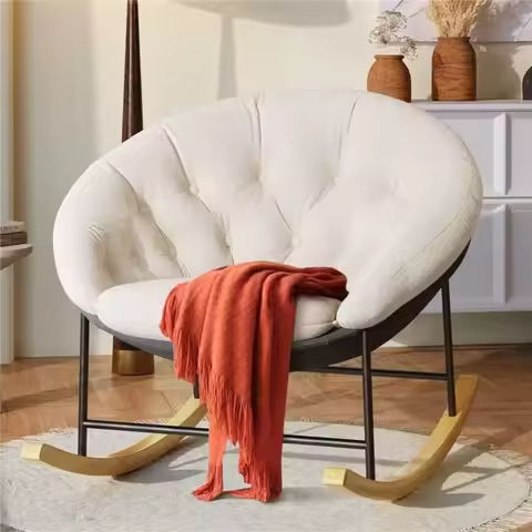 Accent Chair with Wood Frame, PU Leather Chair with Removable Upholstered Cushions for Living Room https://tinyurl.com/22p2sxp5
