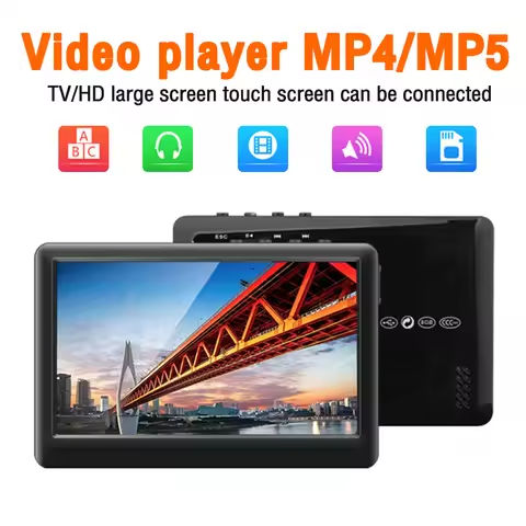 4.3 Inch Touch Screen MP3 MP5 Player Digital Recording Calendar Time MP4 Player Built-in HD Mic Audio Video Player Walkman https://tinyurl.com/28bttlsp