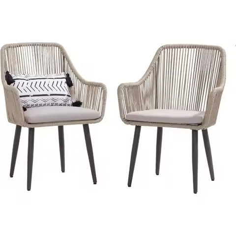 Modern 3-Piece Outdoor Seating Set with Beige Cushioned PE Rattan Rocking Chairs and Wooden Accent Table, Perfect for Patio https://tinyurl.com/24kwww8n