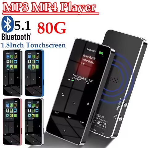 1.8 Inch Touchscreen MP3 MP4 Player Bluetooth-Compatible 5.0 Music Player FM Radio with E-Book Alarm Clock Built-in Speaker https://tinyurl.com/2cxe93po