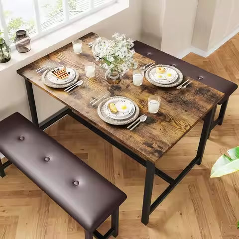 Glass Dining Table Sets for 6, 7 Piece Kitchen Table and Chairs Set for 6 Person, PU Leather Modern Dining Room Sets for Home, https://tinyurl.com/2dapzphb