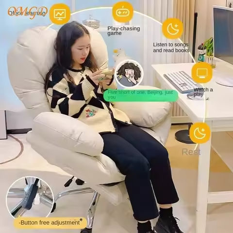 Computer Chair, Home, Comfort, Lazy, Sofa, Sedentary, Backrest, Office, College Students, Dormitory, E-sports, Live Broadcast https://tinyurl.com/22ua8arx