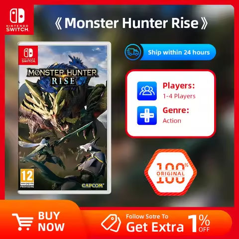 Nintendo Switch Game Deals – Monster Hunter Rise – Stander Edition – Games Cartridge Physical Card Action for Switch OLED Lite https://tinyurl.com/2d7yj7ua