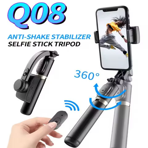 Handheld Gimbal Stabilizer for Smartphone 1-Axis with Selfie Stick Tripod Stand Wireless Bluetooth Remote for iPhone Android https://tinyurl.com/2ydv9hlr