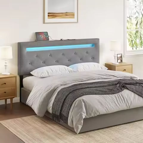 Contemporary Adjustable Height Panel Headboard for Bedroom, Queen, White Headboards https://tinyurl.com/2b2xrtf3