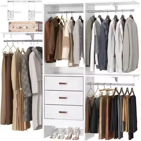 “69” Portable Non-Woven Clothes Closet, Quick & Easy Assembly, Extra Strong & Durable Wardrobe Storage Organizer, Black.” https://tinyurl.com/242mgbu2