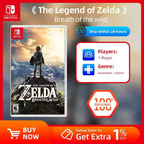 Nintendo Switch Game Deals – The Legend of Zelda: Breath of the Wild – Stander Edition Games Adventure Action and RPG Genre https://tinyurl.com/2b4d7uuo