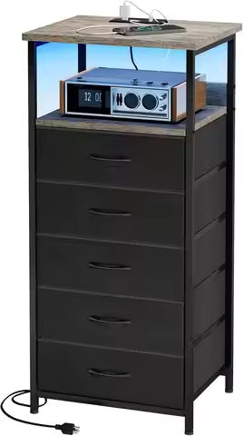 Black Nightstands Set of 2, 2 Drawer Dresser for Bedroom Night Stand Small Nightstands End Table with Fabric Drawers Modern https://tinyurl.com/29oj7byg