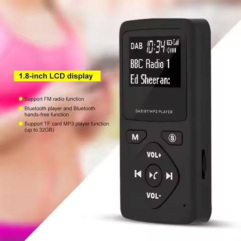 DAB Digital Radio Portable DAB Radio Receiver Portable DAB/DAB+ Pocket Digital Radio Receiver  MP3 Player with Earphone https://tinyurl.com/29hbtnty