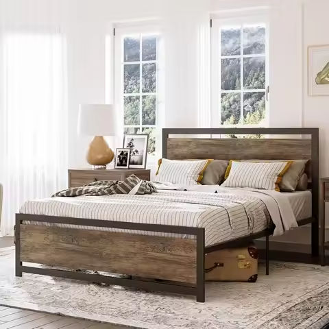 Twin features a large bed frame with headboard and footrest, under-bed storage, a metal support system, and is easy to assemble https://tinyurl.com/2aduf847