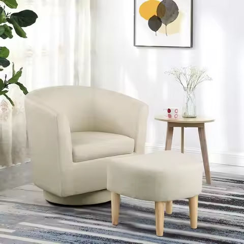 Modern Accent Chair Upholstered Linen Armchair for Living Room Bedroom Office Side Chairs https://tinyurl.com/27sxjoub