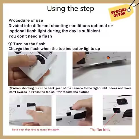 35mm Disposable Film Camera Built-in Flash One Time Use Camera 27 Photo Preloaded Film User-Friendly Operation Vintage Aesthetic https://tinyurl.com/2bwhoh99