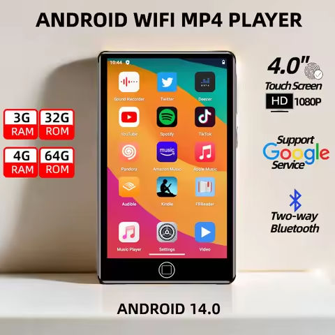 MP3 Player with Bluetooth and WiFi, 32GB-320GB Music Player, 1080P Android 14.0 MP4 Player Up to 512GB https://tinyurl.com/25wehfzz