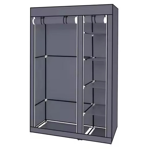 Armoire Wardrobe Closet with Drawers and Mirror, 71″ Clothing Storage Cabinet with Hanging Rod, 2 Doors Wooden Wardrobe C https://tinyurl.com/22cd9gfk