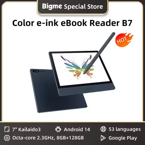Bigme B7 ebook reader, 7-inch color e-ink screen electronic book, 300PPI, Android14 OS, 8GB+128GB, ePaper tablet with 4G calling https://tinyurl.com/262h99rh