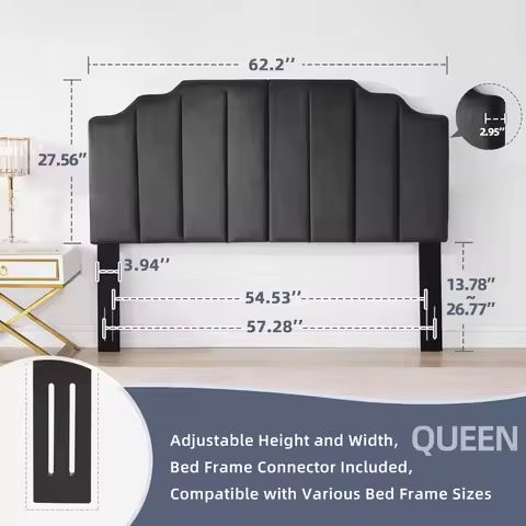 King Size Headboard, Vintage Industrial Style Headboard for King Size Beds, Metal, Height Adjustable, Easy Assembly https://tinyurl.com/2aswev4w