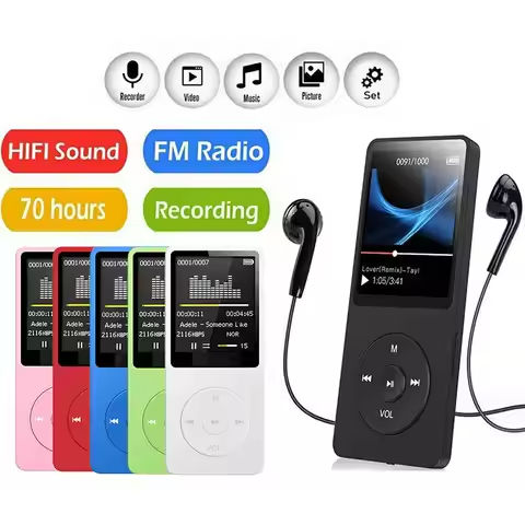 Portable MP4 FM card insertion Bluetooth player MP3 USB Charger Player FM Radio Recorder Lossless Sports Hifi Music Player https://tinyurl.com/22nl8smf