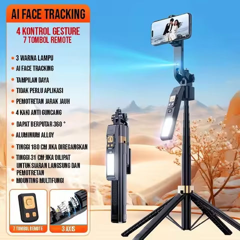 AOCHUAN 3-Axis Handheld Gimbal Stabilizer for Smartphone with Fill Light for iPhone Android Face Tracking Tiktok Vlog Smart XE https://tinyurl.com/258slkod
