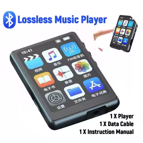 MP4 Player Full Touch Screen Lossless Music Player Bluetooth-Compatible HiFi Walkman MP3 MP4 w/ Speaker FM/E-Book/Recorder https://tinyurl.com/2bmdcxzb