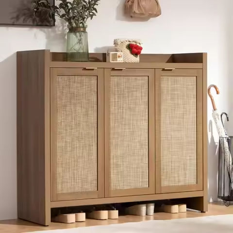 8-Tier Bamboo Shoe Cabinet, 40 Pairs Shoe Storage Cabinet with Doors, Freestanding Bamboo Shoe Rack Organizer with Shelves https://tinyurl.com/23p4l7ah