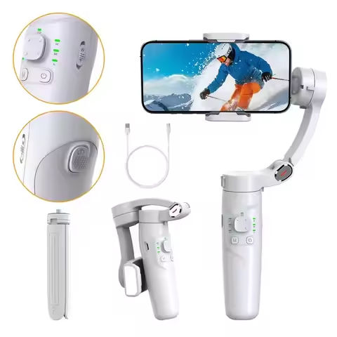 360 Rotation Following Shooting Mode Gimbal Stabilizer Selfie Stick Tripod Gimbal For iPhone Phone Smartphone Live Photography https://tinyurl.com/27xamqe8