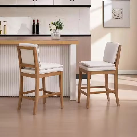 JHK Pu Leather Bar Stools Set of 2 Counter Height High Kitchen Dining Chairs Comfortable Sponge Cushion Island Modern Stool https://tinyurl.com/243d3fsl