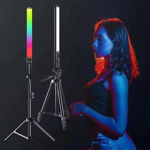 RGB Colorful LED Video Stick Fill Light Handheld Lamp Flash Wand Speedlight Photographic Lighting For Camera Vlog Live Youtube https://tinyurl.com/2xueau2y