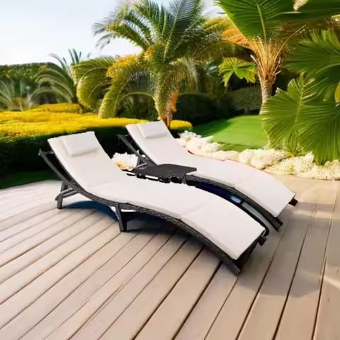 Aluminum Outdoor Chaise Lounge Chairs Set of 2, Patio Chaise Lounge with Adjustable Backrest & Armrest, Heavy Duty Pool Lounge C https://tinyurl.com/28qw8s3e