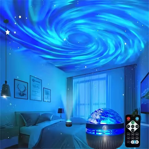 Dynamic Aurora Northern Lights Water Ripple Projector Night Light 17 Colors Flame Crystal Lamp for Living Room Study Bedroom https://tinyurl.com/22or4u8o