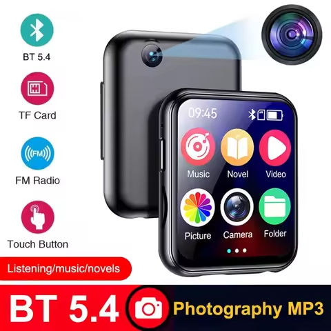 5.4 Inch HiFi MP3 Music Player Bluetooth MP4 Walkman Full Touch Screen with Built-in Speaker Camera Video Player FM/E-book https://tinyurl.com/2bd9o35m