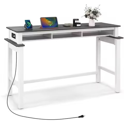 Rattan Home Bar Unit | Farmhouse 4-Tier Bar Table with Stemware Racks & Heightened Base | Mini Liquor Wine Bar Cabinet https://tinyurl.com/2csgu6m5