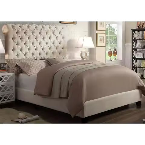Queen Bed Frame with Headboard and LED Lights, Ergonomic Upholstered Queen Platform Bed Fame with Charging Station & Storage https://tinyurl.com/23hkgj93