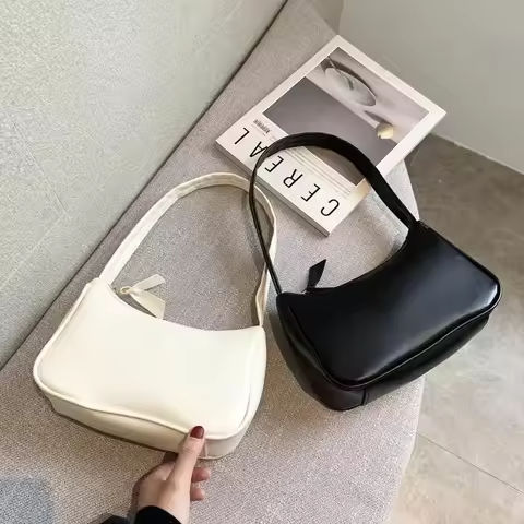 New Retro Soft PU Leather Women Shoulder Underarm Bags Casual Solid Color Small Top-Handle Handbags Ladies Fashion Shoulder Bags https://tinyurl.com/2b8d8456