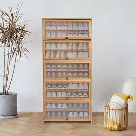 MODERN SHOE CABINET WITH DOORS Large Capacity for 30 Pairs, Space-Saving Design for Hallway/Entryway, Dustproof Ventilated Doors https://tinyurl.com/2ao5wtjx