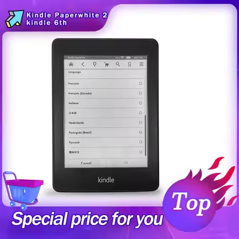 Original Kindle 6th Generation E-ink E Book Reader 6 Inch Touch Screen with Back light Support Multiple Languages KPW2  E-reader https://tinyurl.com/29uw4f3q