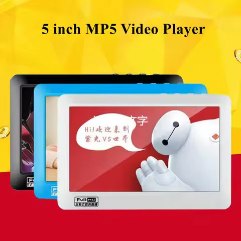 5 inch MP4 Video Player Hifi Sound Touch HD Screen Capacitive 16GB Photo E-Book Voice Recorder Portable Music MP5 Player 3200mAh https://tinyurl.com/26bms3d4