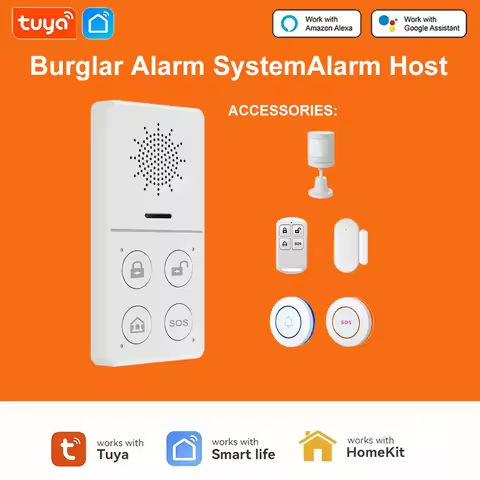 Wireless Alarm System for Residence – Smart Home Security Kit with GSM & WiFi Connectivity, Tuya-Compatible Intelligent House Al https://tinyurl.com/2d89trzf
