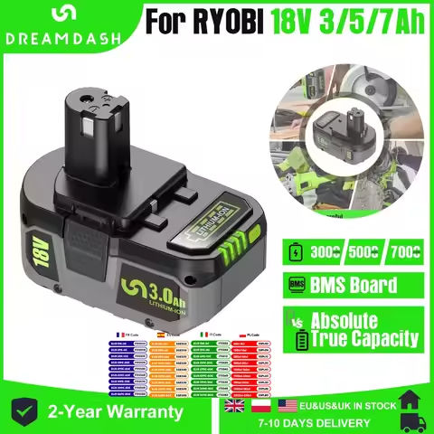 Upgraded R840087 18V 8.0Ah Lithium Battery Replacement For RIDGID 18V R840083, R840085, AC840085, Series Cordless Power T https://tinyurl.com/26u9y9n9