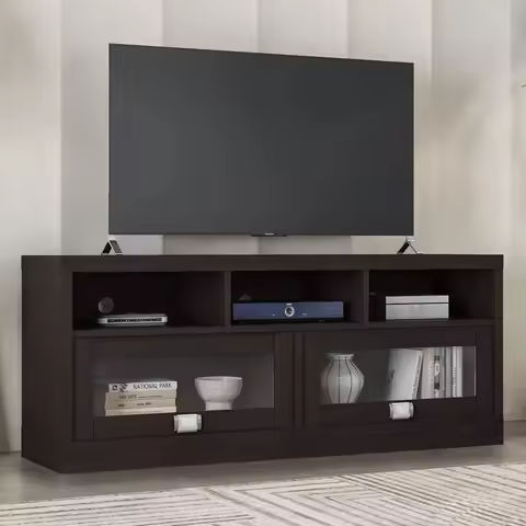 LED TV Stand for 65-Inch TV, 58-Inch Entertainment Center with Adjustable Glass Shelves, Modern Media Console for Living Room https://tinyurl.com/235ocar6