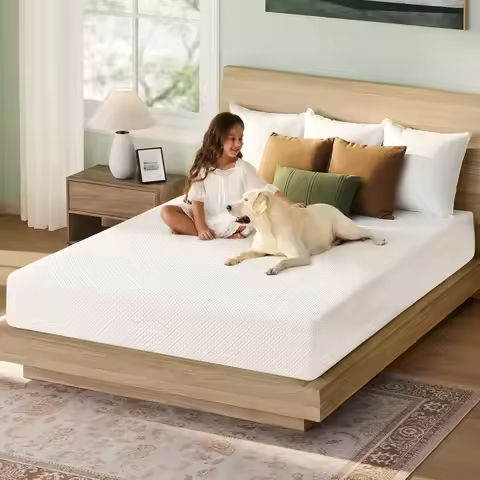 Vesgantti 10/12 inch Hybrid Queen Size Mattress with Gel Memory Foam and Pocket Spring, Ergonomic & Pressure Relief, Medium Firm https://tinyurl.com/26fnv7fm