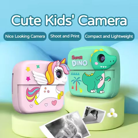 Children’s Printing Camera HD Thermal Printer Unicorn Dinosaur Cartoon Dual Camera SLR Digital Camera  Children Toys Gifts https://tinyurl.com/25yhutu7