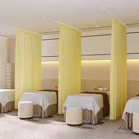 Modular Wall | Room Divider with Faux Wood Slats, Sound Dampening, & Frosted Acrylic Panels | Expandable Office Partition https://tinyurl.com/2yomtsno