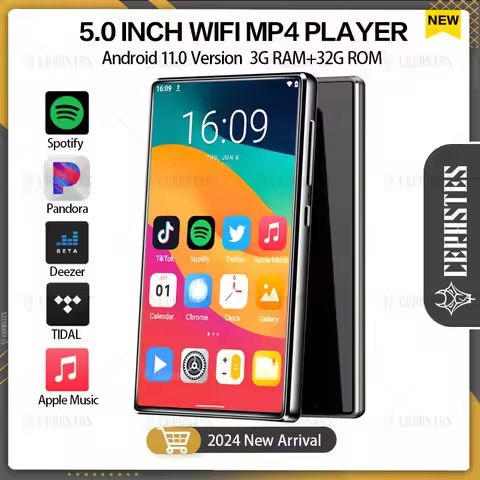 New Arrival 5.0 Inch MP4 MP3 Player with Bluetooth and WiFi，Android11.0 Streaming Music Player HiFi Sound Walkman Free Download https://tinyurl.com/2xuunjxh