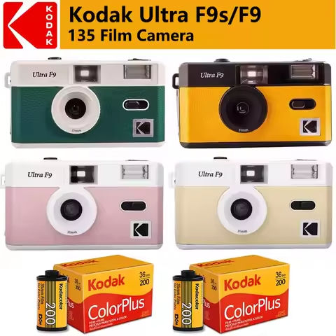 Classics Kodak Camera Ultra F9/F9S Film Camera Retro Film 135mm Film With Flash Manual Non-Disposable Camera Reusable +FilmRoll https://tinyurl.com/2xu6ot9l