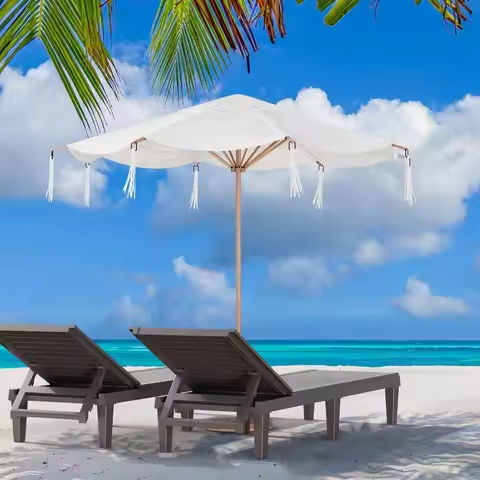 Domi Patio Chaise Lounge Chair Set of 3,Outdoor Aluminum Polypropylene Sunbathing Chair with Adjustable Backrest,Arm,Side Table, https://tinyurl.com/262a8duz