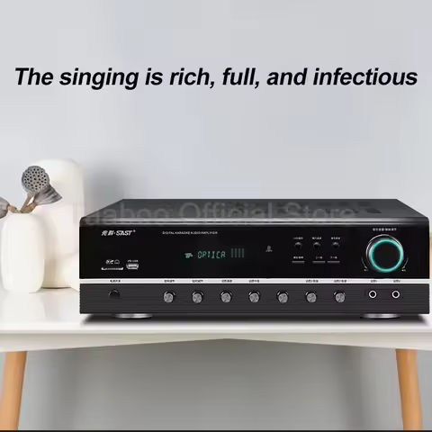 Bluetooth-Compatible 12V/110-240V Home Power Amplifier Wireless Power Amplifier Stereo Audio Amplifier for Home Theater Speaker https://tinyurl.com/2bg96nk2