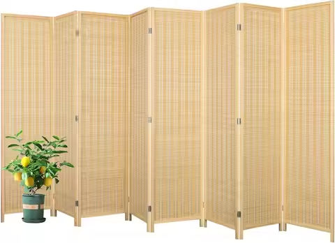 SucceBuy 4/6/8 Panel 66.9 Inches Folding Portable Privacy Wood Carved Partition Divider Decoration Screen for Room Separation https://tinyurl.com/25qb7r74