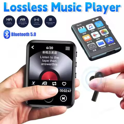 MP3 MP4 Player Bluetooth-5.0 Lossless Music Player 1.8/2.4 Inch Screen Support FM Radio Recording EBook HiFi MP4 Student Walkman https://tinyurl.com/288uowwh