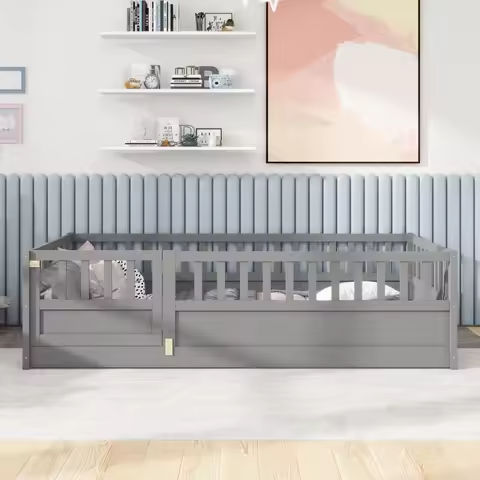 Twin Size Race Car Bed for Kids,PU Car-Shaped Bedframe with Wheels and Side Rails,Wood Slat Support,No Box Spring Needed,Red https://tinyurl.com/28o8l5xl